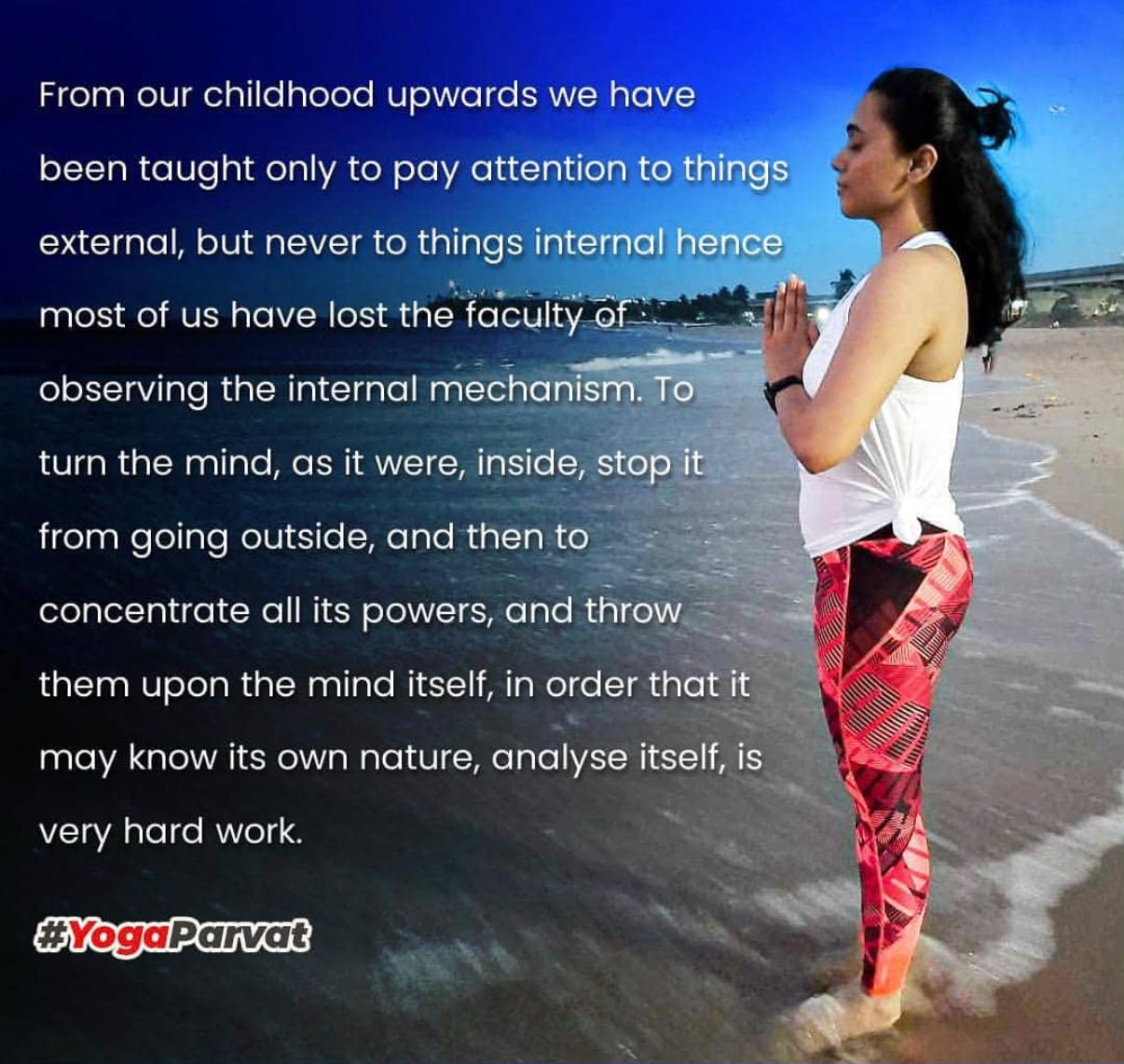 Practising by the sea — turning attention inward, the same skill children learn through yogic play