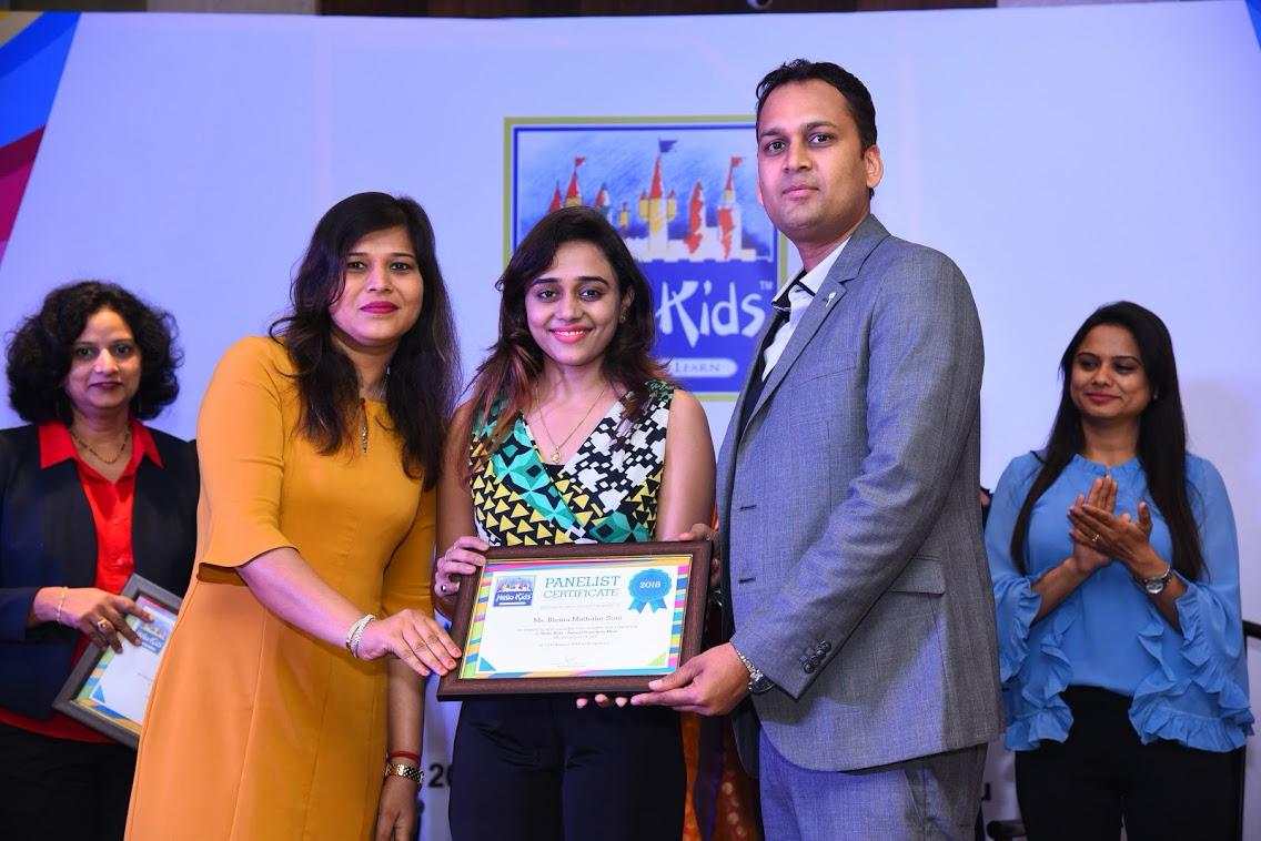 Receiving the Panelist Certificate for contributions to early childhood teaching and learning