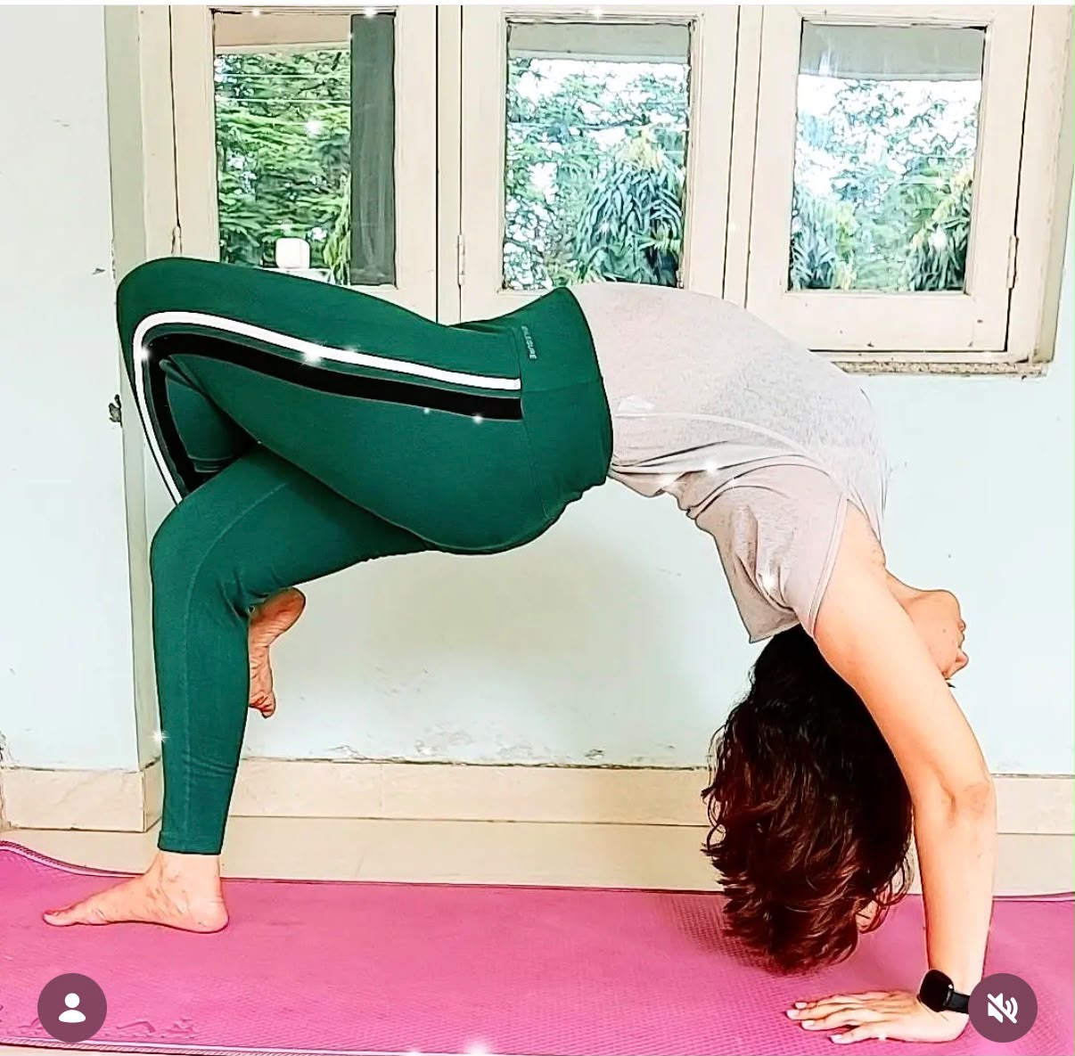 Daily personal practice at home — the discipline behind every tool she teaches