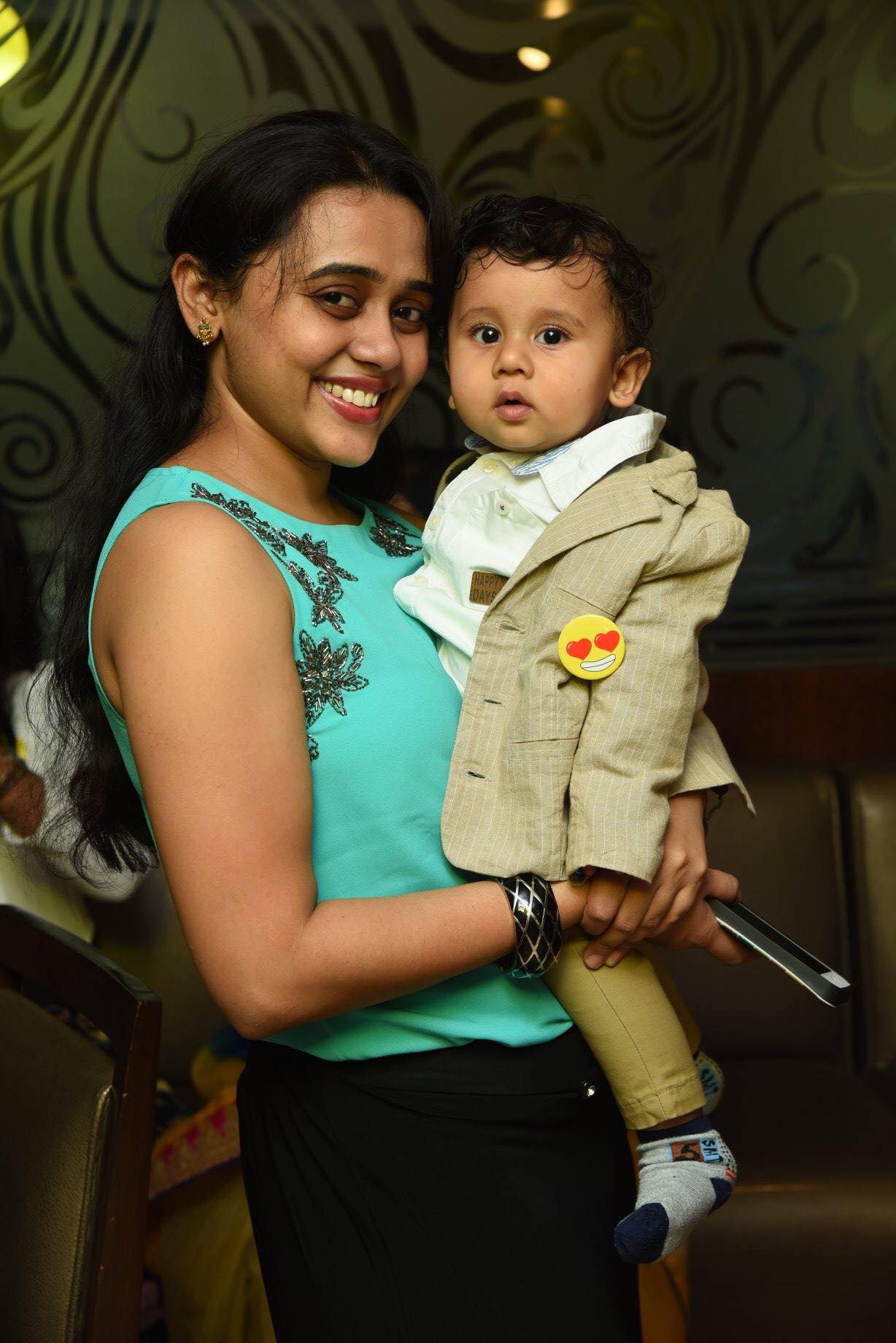 Off stage: Bhanu with her own son — the child who started this whole journey into yogic parenting
